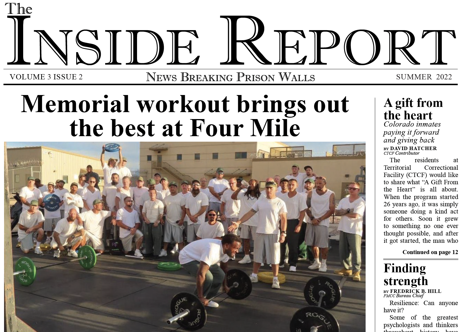 The Inside Report Volume 3 Issue 2 Cover Page