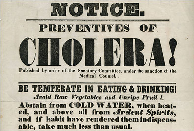 cholera hand bill