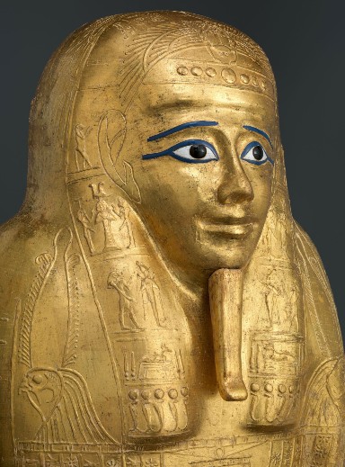 Gilded Egyptian sarcophagus