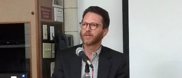 Dan Jacobs, then director of the Vicki Myhren Gallery and Curator of University Collections, at the ACE launch.