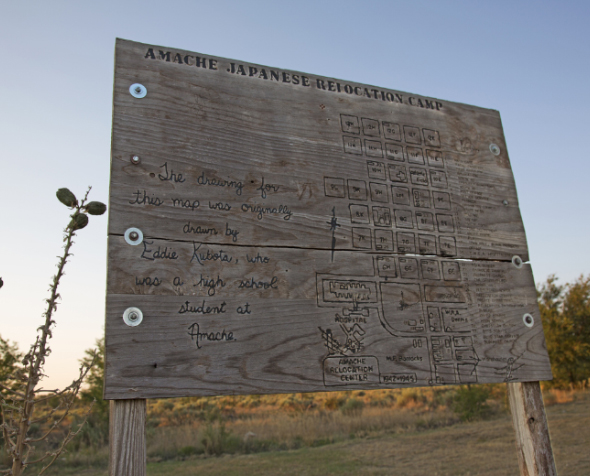 Photo of the Amache Internment Camp sign