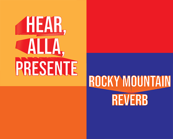 Podcast logos for Hear, Alla, Presente and Rocky Mountain Reverb