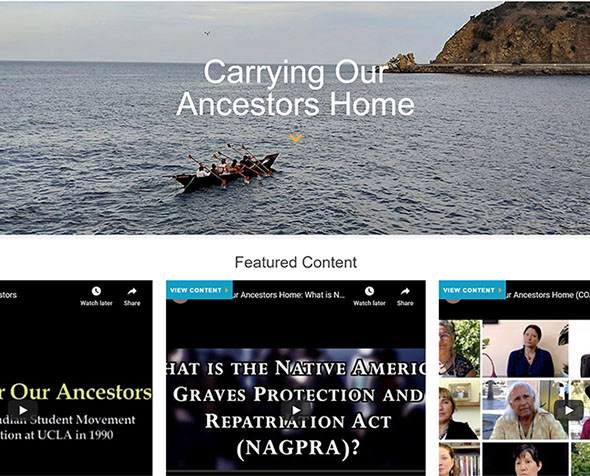 Carrying Our Ancestors Home webpage