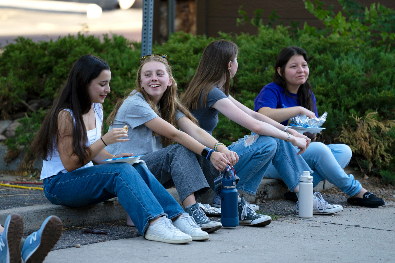 students laughing