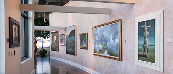 madden museum hallway with art