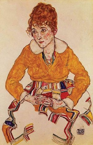 Portrait of the Artist’s Wife, Schiele, 1917. Image credit: The Art Newspaper.