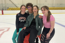 students ice skating