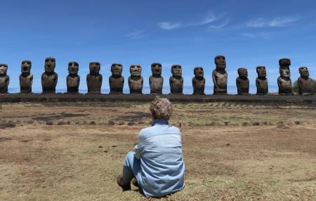 Jennifer Heglin at Easter Island