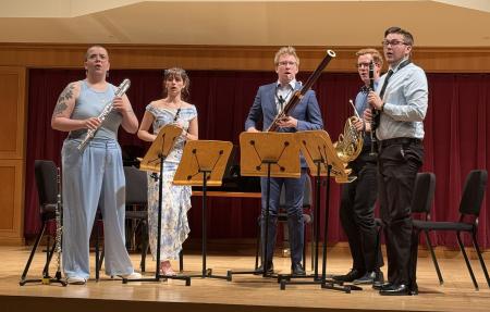 With the Noisette Quintet performing "Opus Number Zoo" by Luciano Berio