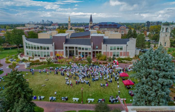 Crimson Classic aerial campus shot