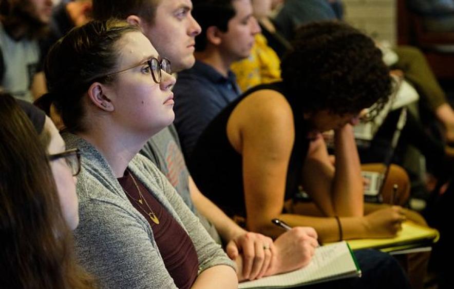 students listen to a lecture