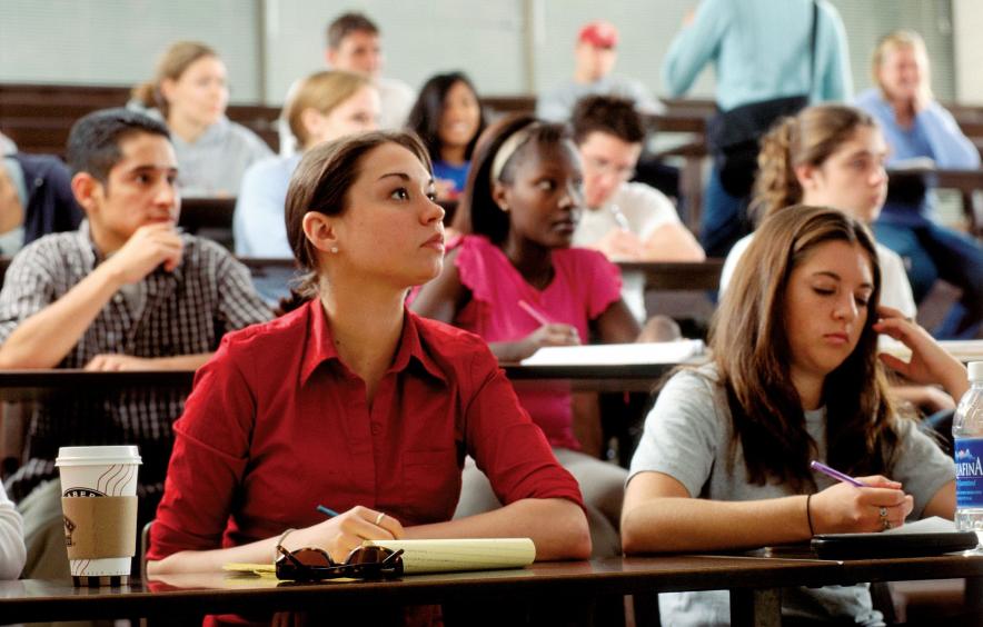 student in classroom