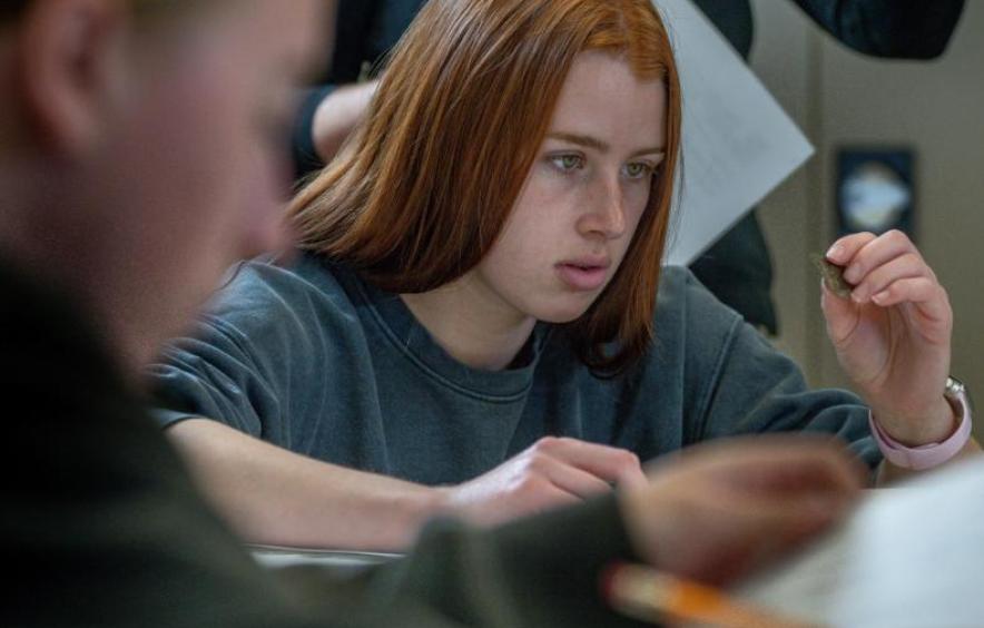 student working