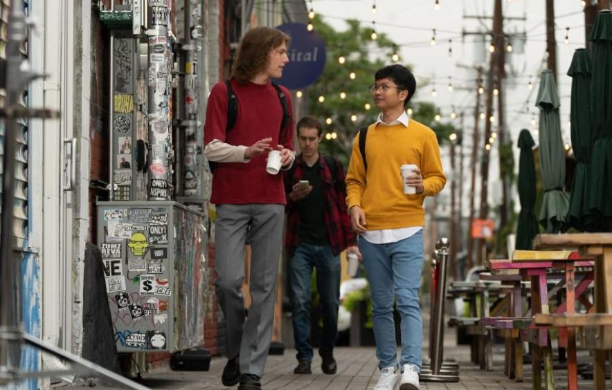 students talking 