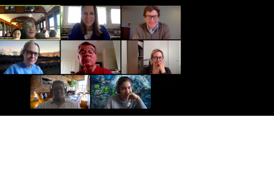 Religious Studies faculty on Zoom.