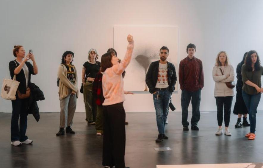 art history students on a field trip to MCA Denver