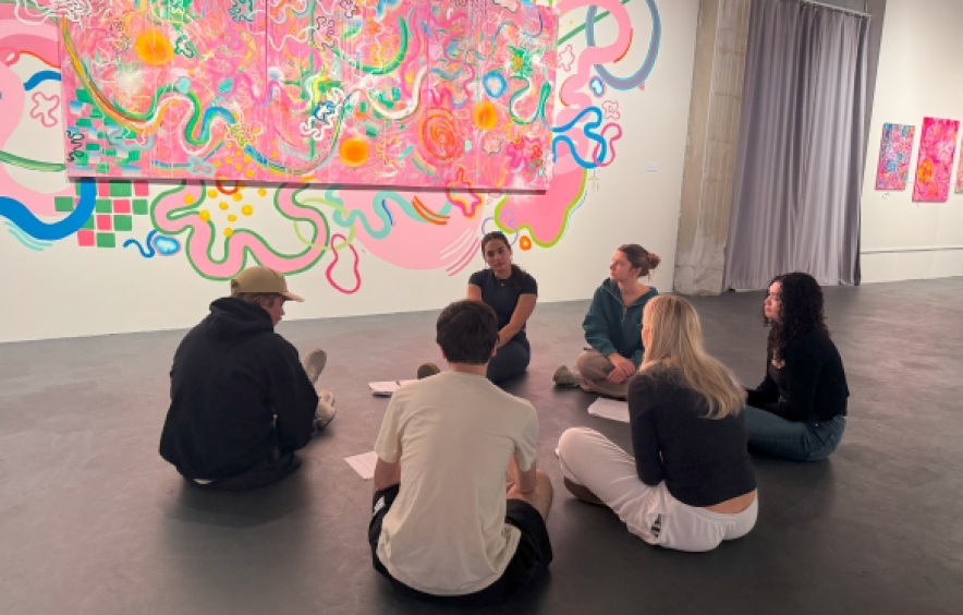 students sitting together talking