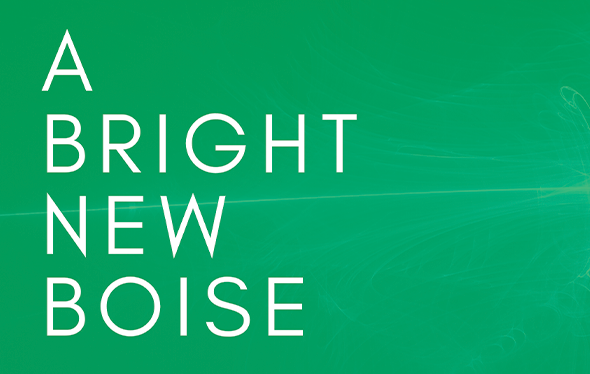 A Bright New Boise on green background