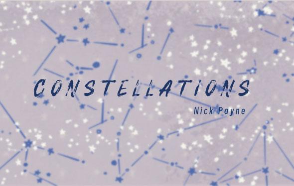 constellations title on abstract field