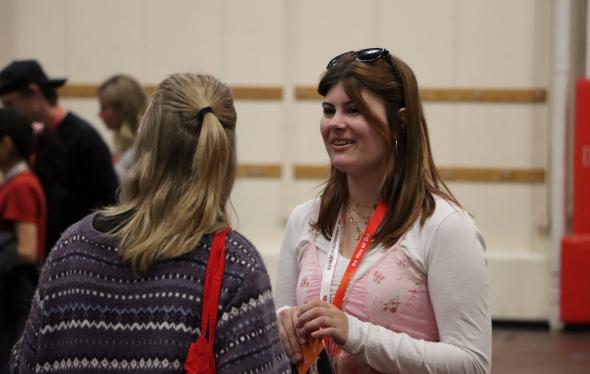 Students talking to each other