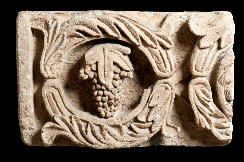 Vine scroll frieze fragment from Period III Altar platform at Khirbet et-Tannur. Retrieved from theartnewspaper.com