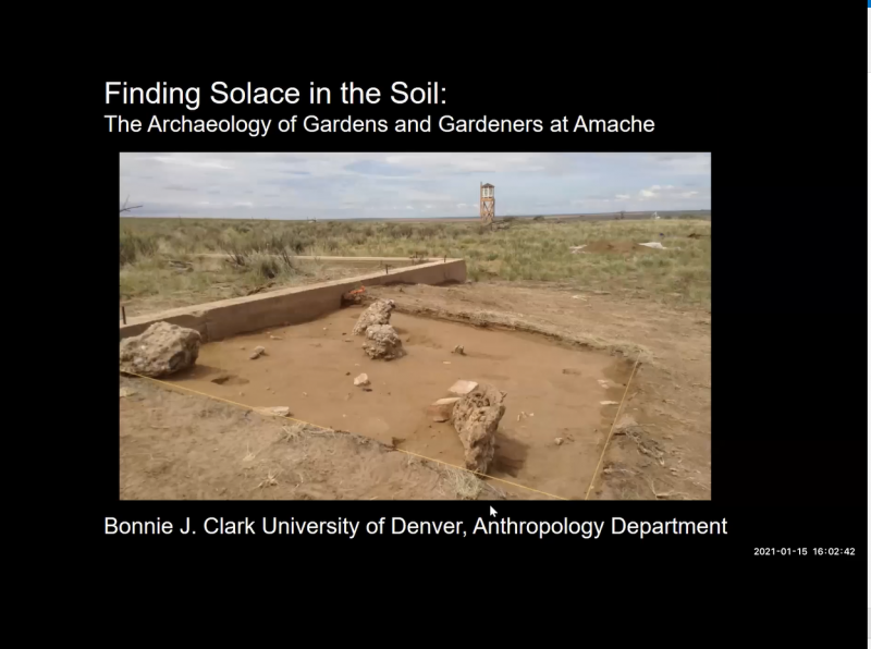Bonnie Clark, PhD's colloquium presentation on her new book Finding Solace in the Soil