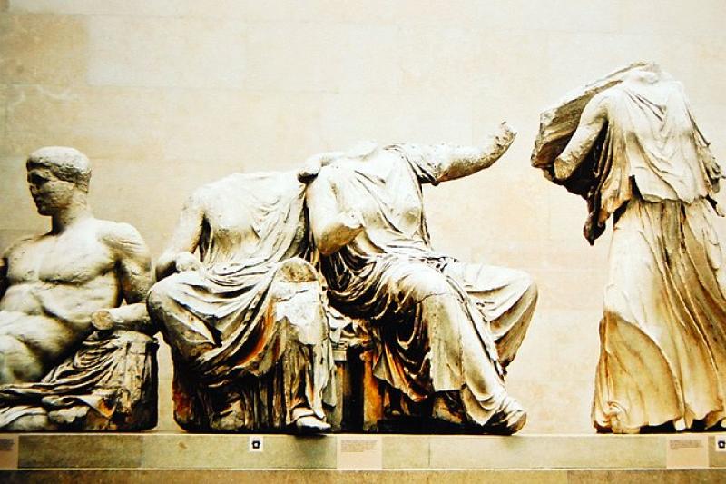 Part of the Parthenon Sculptures displayed at the British Museum. Photo courtesy of Michael Paraskevas
