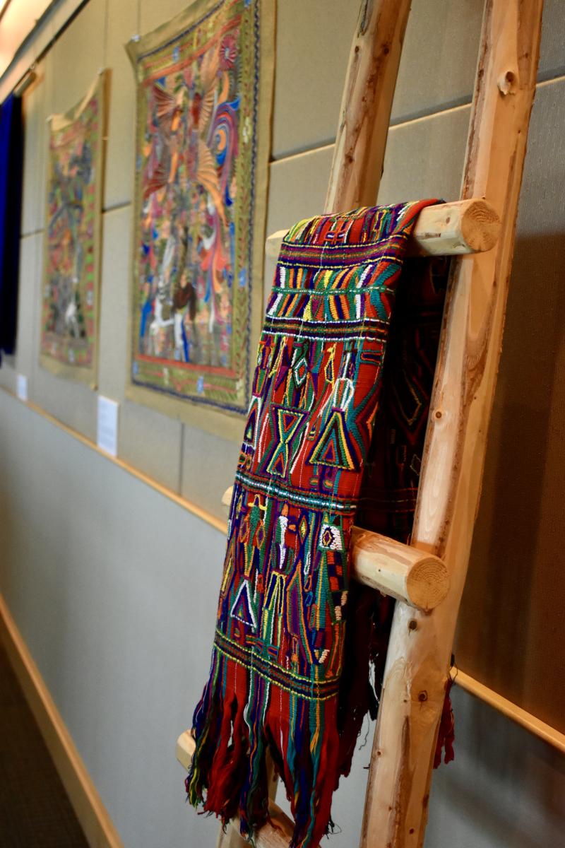 colorful women rug