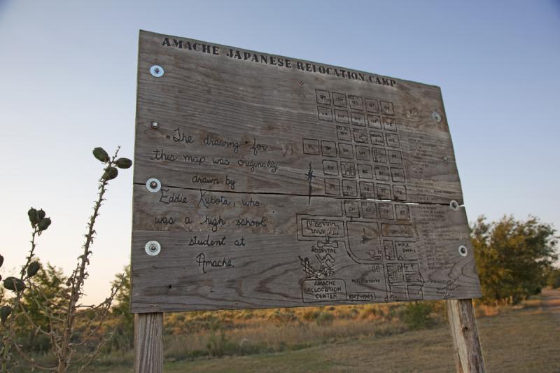 Photo of the Amache Internment Camp sign