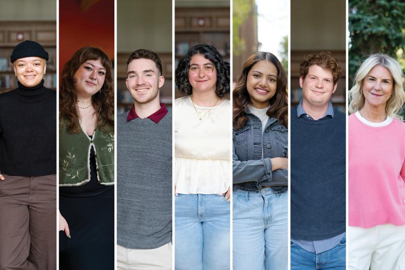 A collage of soon to be graduates of DU.
