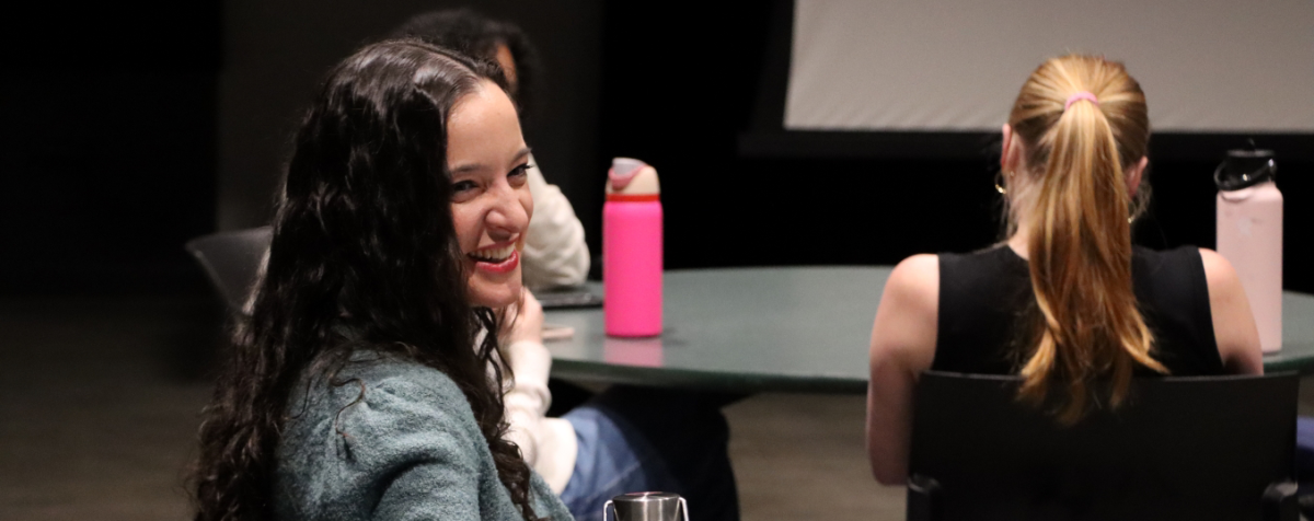 Student laughing