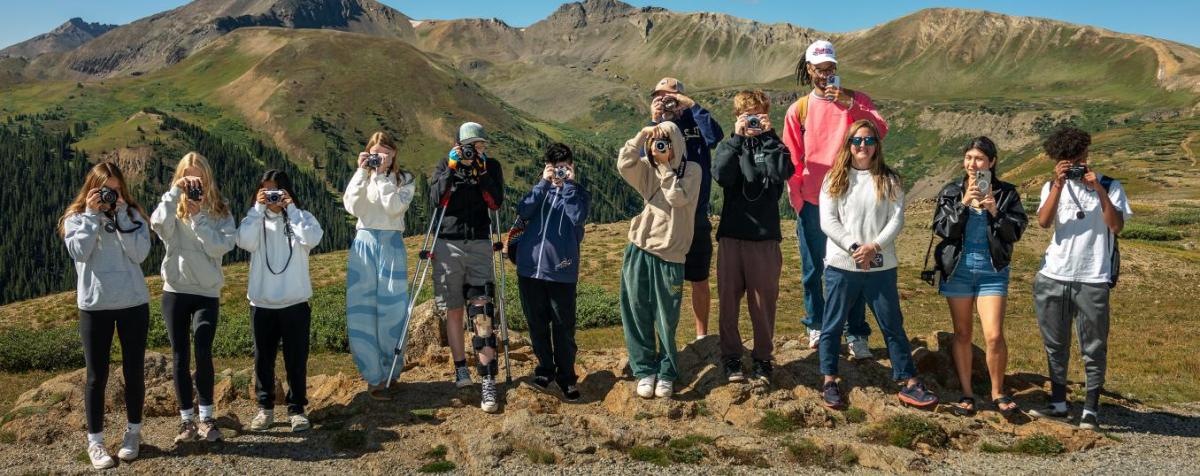 Students on a trip for photography class