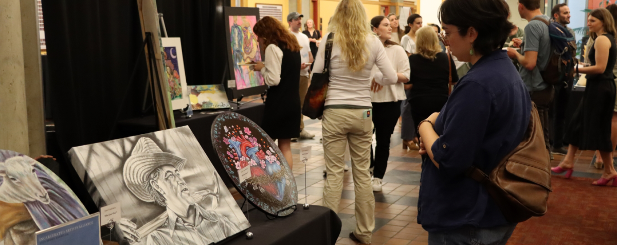 Someone looking at art
