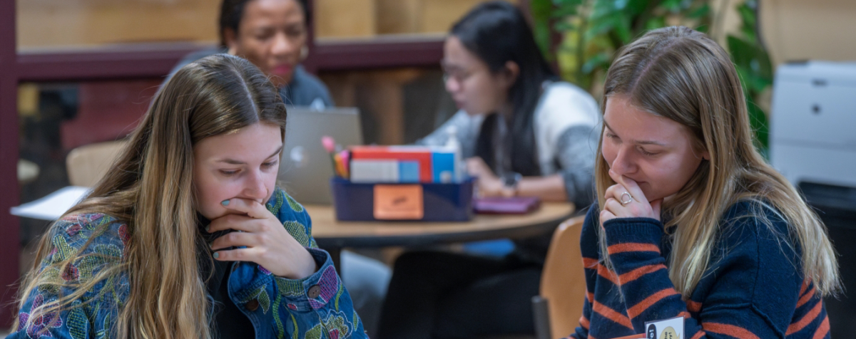 students studying together