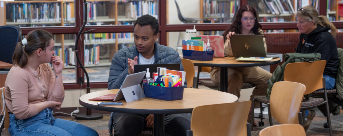 students studying