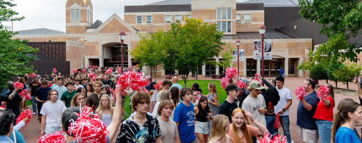 Students moving into their campus dorms on the first day of the Fall Quarter