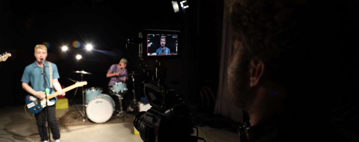 Students on set