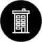 Black building icon