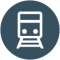 Blue train icon