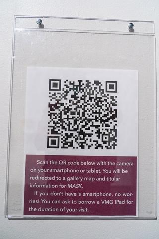 QR code at MASK exhibit