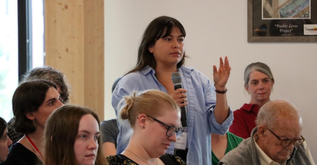 student speaking
