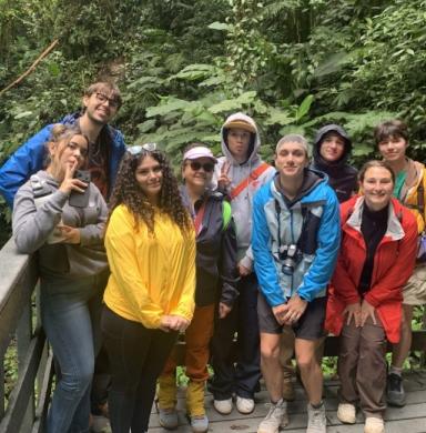 MFMFJS professor, Roma Sur, and eight students from DU traveled to Costa Rica. Courtesy photo.S