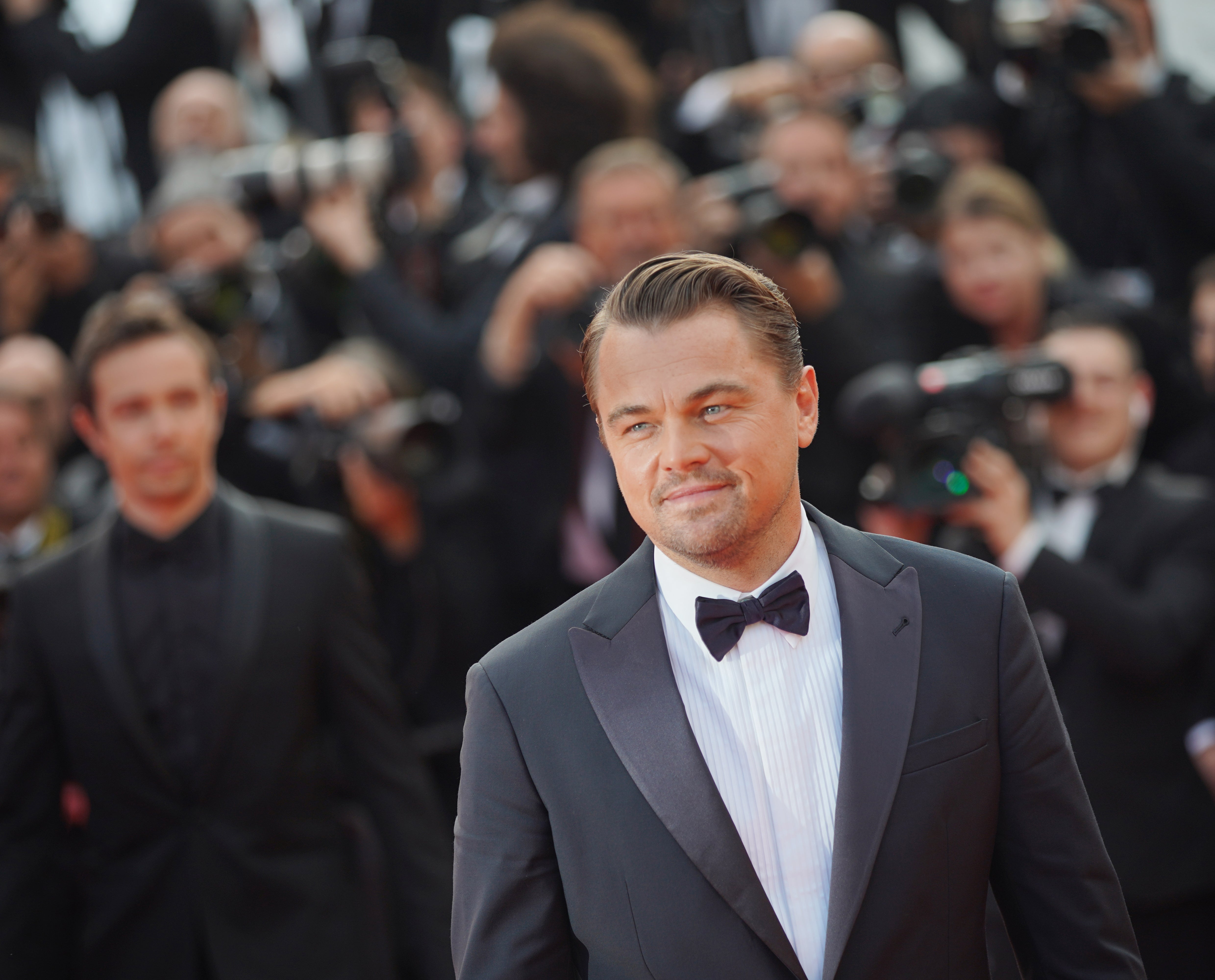 leonardo dicaprio on a red carpet