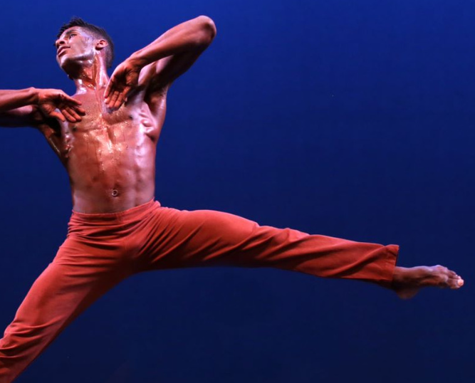 A dancer performs with the Martha Graham Dance Company.