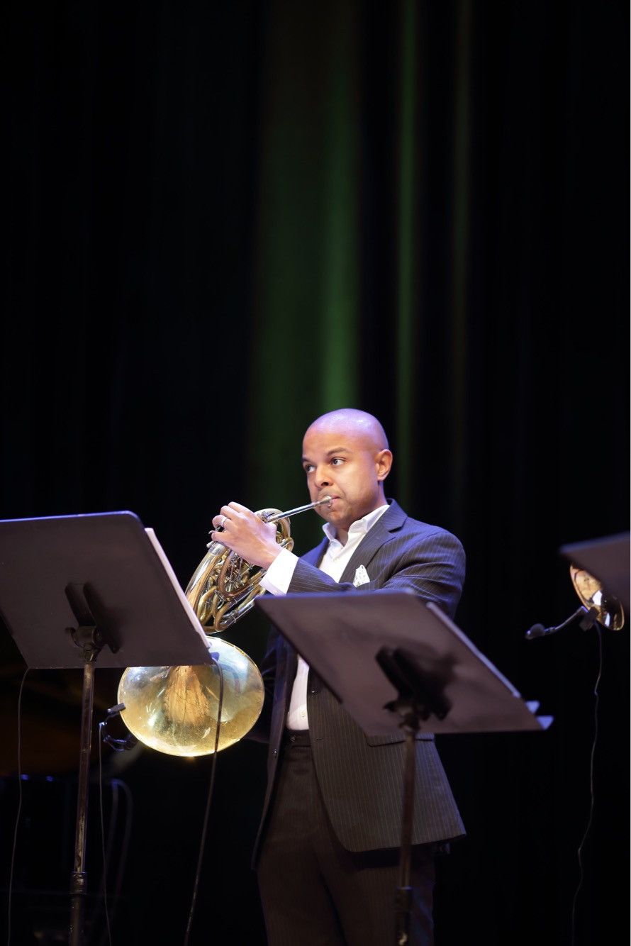 David Byrd-Marrow playing the horn